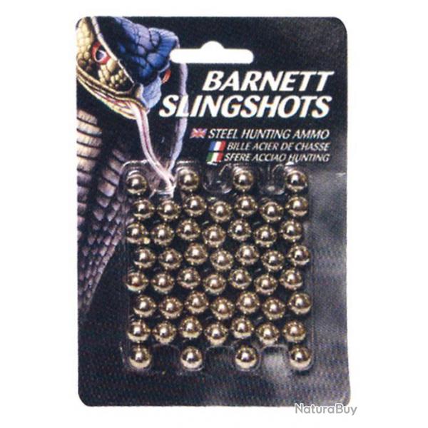 TARIF IMBATTABLE ! Lot de 50 billes d'acier Barnett de diamtre .38 / 9 mm pour lances-pierres