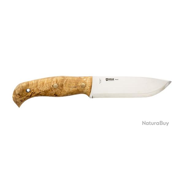 COUTEAU HELLE Nord - Lame 147mm - Manche Bouleau fris - Etui Cuir