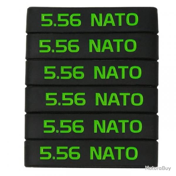 Bande marquage chargeur 6/12 5.56 Nato 300 - 5.56 Vert 6 pcs