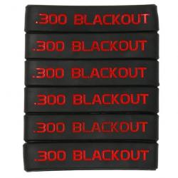 Bande marquage chargeur 6/12 5.56 Nato 300 - .300 Rouge 6 pcs