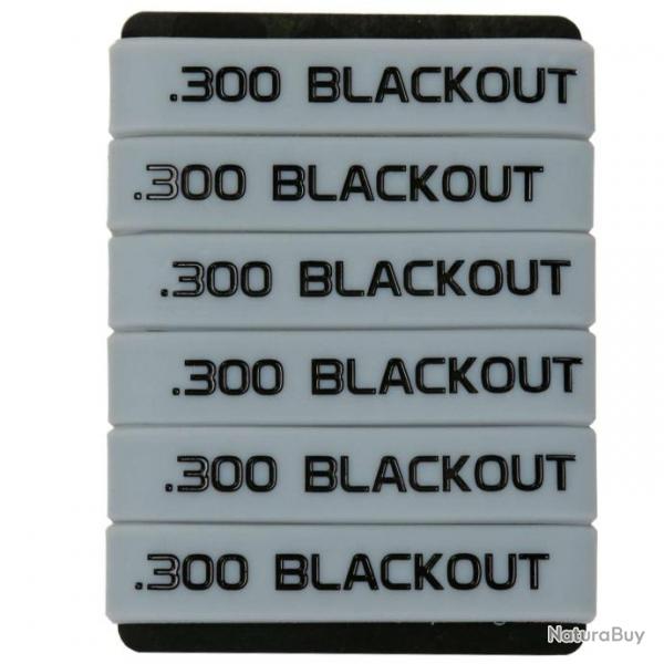 Bande marquage chargeur 6/12 5.56 Nato 300 - .300 Black2 6 pcs