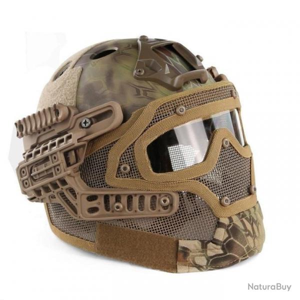 Casque intgral SGS HL-20 - Python marron