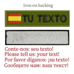 Patch drapeau nom personnalisé uniforme - Espagne -Iron on