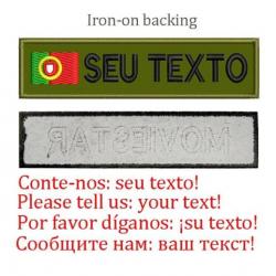 Patch drapeau nom personnalisé uniforme - Portugal-Iron on