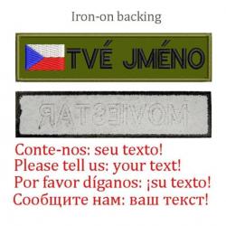 Patch drapeau nom personnalisé uniforme - Czech-Iron on