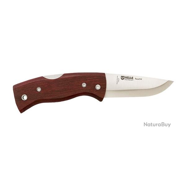 COUTEAU HELLE Raud M - Lame 69mm - Manche Bouleau rouge - Clip