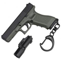 Porte-clé pistolet G-17 1:4 lampe/chargeur - Vert