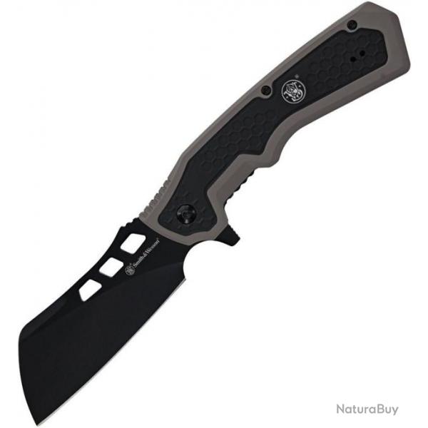 Couteau Smith&Wesson Extraction & Evasion A/O Lame Acier 8Cr Cleaver Manche Alu LinerLock SW1205012