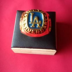 Bague Chevalière US LOS ANGELES DODGERS 100 ème Anniversaire  Plaqué Or Taille 7 us ou 55 Fr