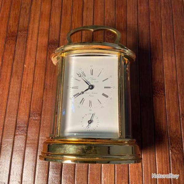 PENDULE DE TABLE  HORLOGE L'PE  OVALE GRAND MODLE REVEILLE