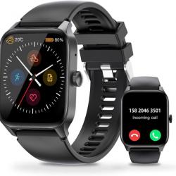 Montre Connectée Bluetooth Ecran 1,83" Fréquence Cardiaque 120 Modes Sport Étanche IP67 NOIR