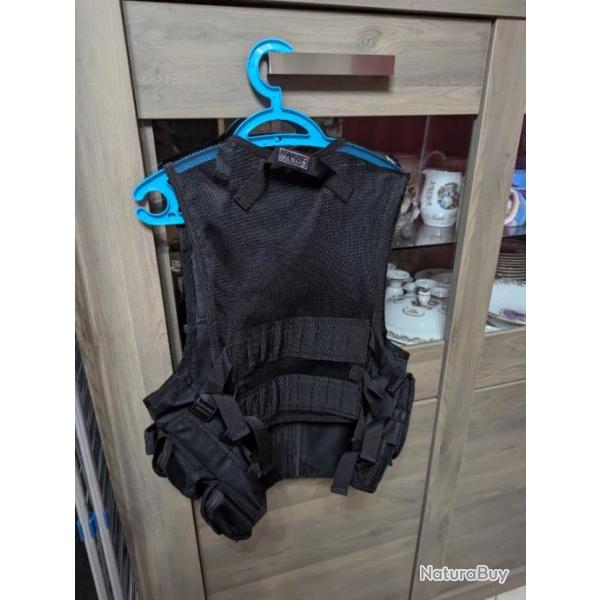 Gilet tactique airsoft noir swiss arms