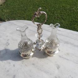 VINTAGE - Ancien porte huilier vinaigrier - Orfèvrerie "Gallia - Chistofle" FRANCE (XIXé)
