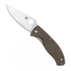 Couteau "Tenacious" M4 / G10 marron, Tranchant plein [Spyderco]