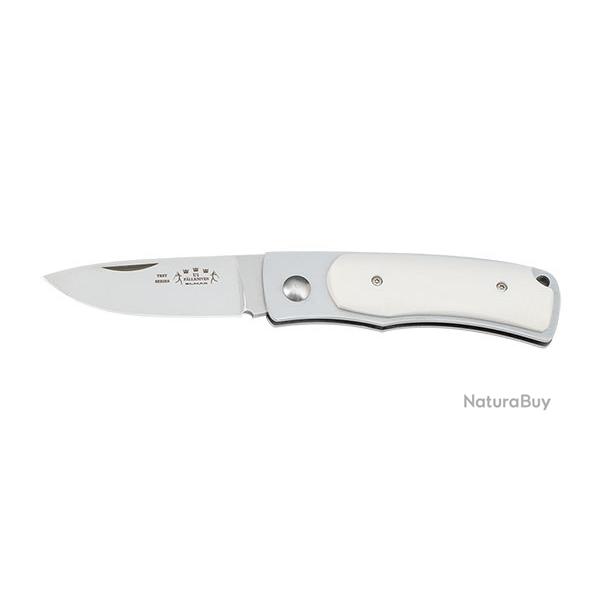 COUTEAU FALLKNIVEN U1 Elmax - Lame 64mm - Manche Elforyn imitation ivoire - Etui Cordura