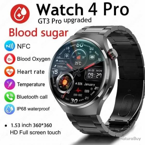 Montre Connecte GPS Xiaomi GT4 Pro cran HD AMOLED Etanche Frquence Cardiaque - Noir