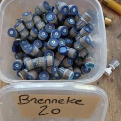 Balles Brenneke calibre 20 plus cuvettes.