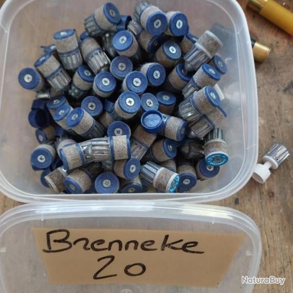 Balles Brenneke calibre 20 plus cuvettes.