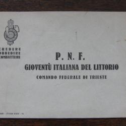 Registre de la Gioventù italiana del littorio - GIL / Italie fasciste