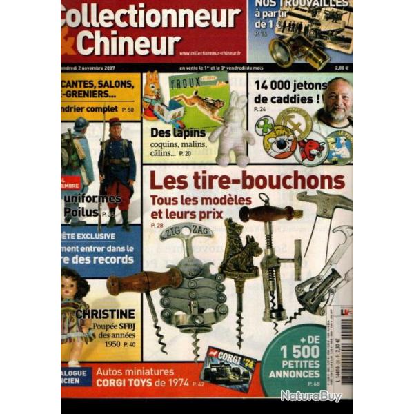 collectionneur chineur 25 , 2007, les uniformes des poilus, les lapins, jetons de caddies,