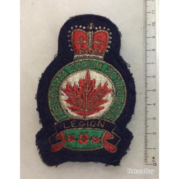 WW2 ROYAUME-UNI COMMONWEALTH - INSIGNE BRODE ROYAL LGION CANADA