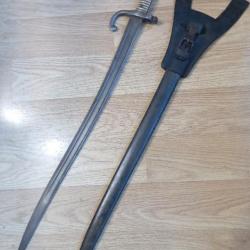 Rare baïonnette Chassepot de la manufacture de Mutzig août 1868