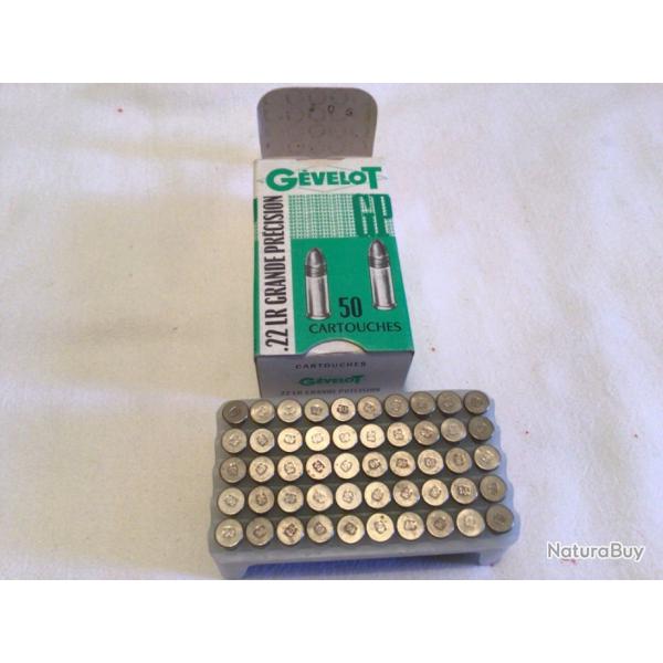 Belle bote de 50 munitions 22 LR GEVELOT