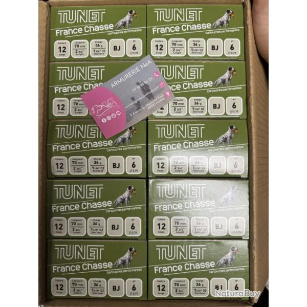 2XTunet France Chasse - 36G - Cal 12 - Plomb de 6 bourre jupe LIV GRATIS