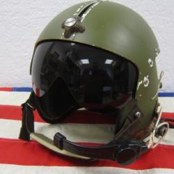 US ARMY VIETNAM CASQUE PILOTE D'HELICOPTERE APH-5A GENTEX MEDIUM main 1966 RARE !