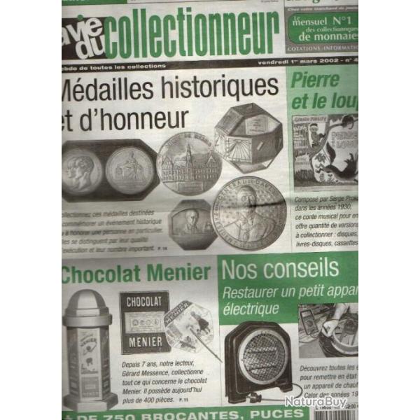 la vie du collectionneur 403 mdailles historiques et d'honneur, chocolat menier, pierre et le loup