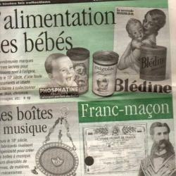 la vie du collectionneur 337 franc-maçon; alimentation infantile, boites à musique , étudiants 1930-