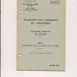 Manuel instruction LE MORTIER  de 106,7 mm Mle 30 (4,2 pouces) de 1966, illustrations, 27 Pages