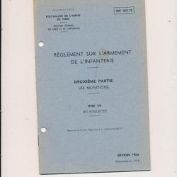 Manuel instruction LES MUNITIONS LES ROQUETTES, de 1966 23 PAGES, Illustrations