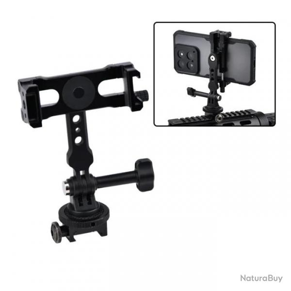 Embase pour camra Go Pro avec adaptateur pour tlphone sur rail picatinny 20mm