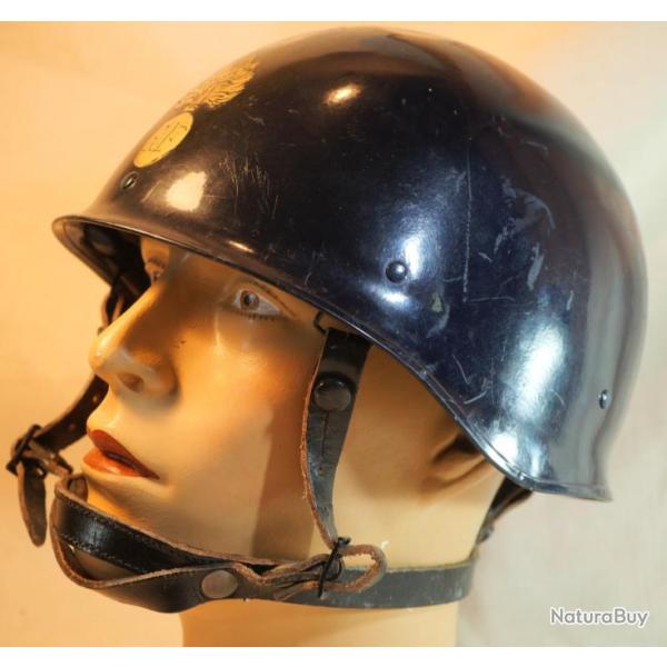 Authentique casque GENDARMERIE MOBILE grenade dore modle 1951 dat 1987 - ref EBR24CSQ005