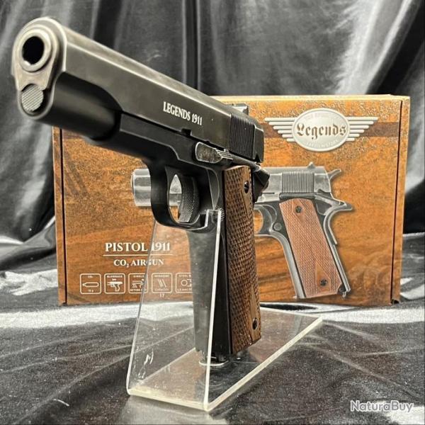 PISTOLET "LEGENDS 1911" - CO2 - CAL BB/4.5MM - FINITION ANTIQUE