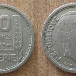 Algerie 20 Francs 1949 Turin Piece Franc