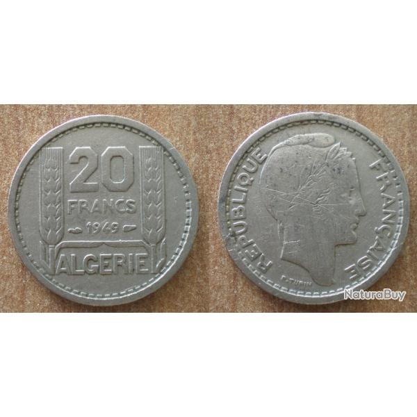 Algerie 20 Francs 1949 Turin Piece Franc