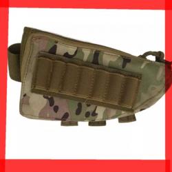 Porte munitions tactique fusil de chasse camouflage.