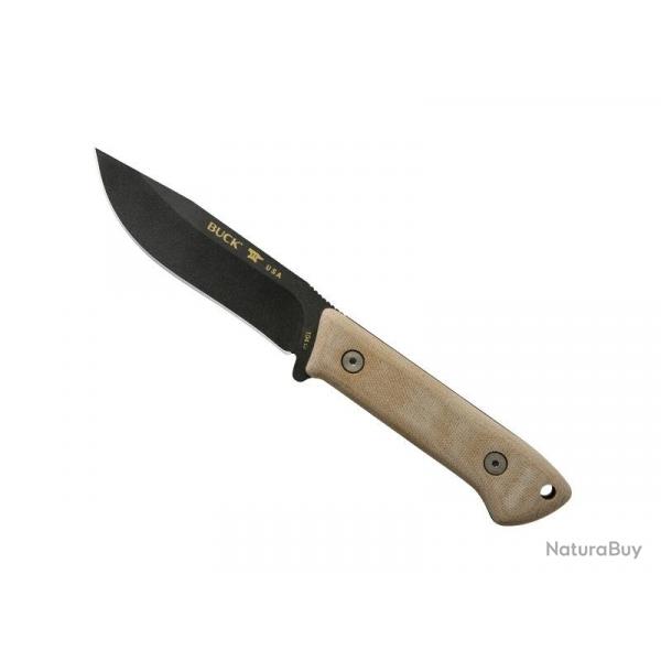 BEL1243 POIGNARD BUCK KNIVES COMPADRE CAMP KNIFE LAME 11,5CM ACIER NOIR MANCHE MICARTA NEUF