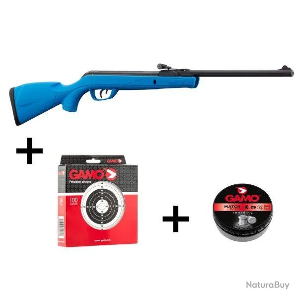 Pack Carabine A Plomb Gamo Junior Delta Blue Calibre 4.5mm