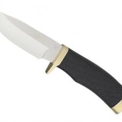 BEL1252 POIGNARD BUCK KNIVES VANGUARD LAME 10,5CM ACIER MANCHE GOMME NOIRE + ETUI NEUF