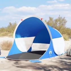 Tente de plage 2 personnes bleu azuré escamotable imperméable