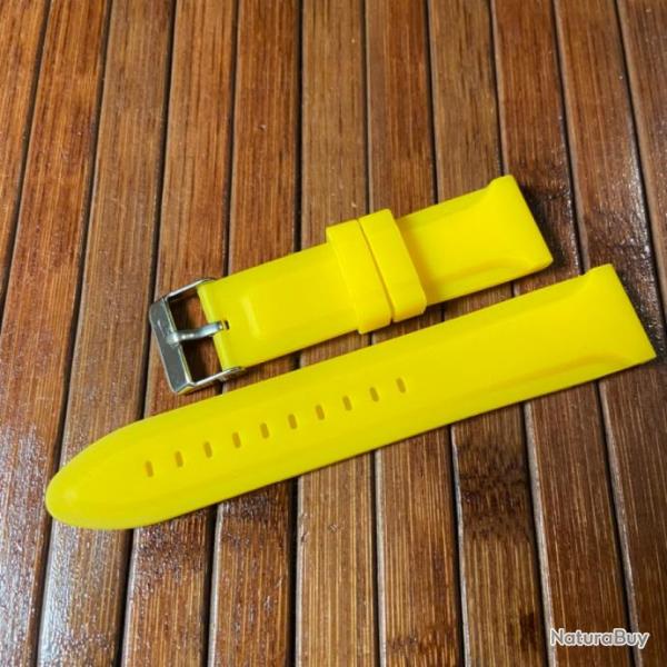 BRACELET MONTRE CAOUTCHOUC YELLOW NEUF