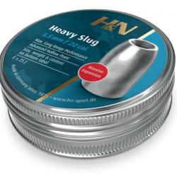 H&N - Plombs SLUG HP HEAVY CAL 5.5 .218 40gr (x120)