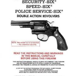 notice RUGER SECURITY SIX (envoi par mail) - VENDU PAR JEPERCUTE (m2087)