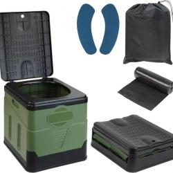 Toilette Portable Pliante WC pour Voyage Camping Urgence Voiture Plage Plein Air