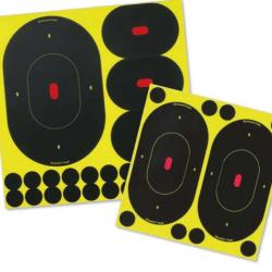 TARIF IMBATTABLE ! Lot de 20 cibles adhésives réactives Birchwood Casey Shoot-N-C silhouette packs