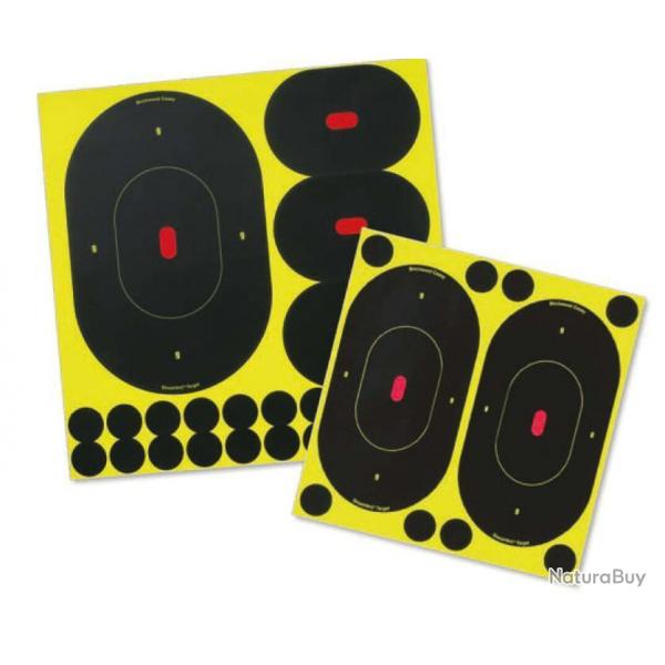 TARIF IMBATTABLE ! Lot de 20 cibles adhsives ractives Birchwood Casey Shoot-N-C silhouette packs