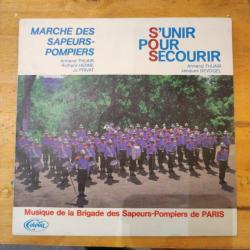 Disque 45 tours de la musique des sapeurs pompiers de Paris